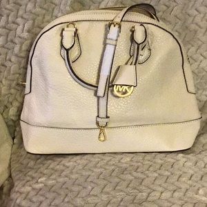 Michael Kors off white dome satchel